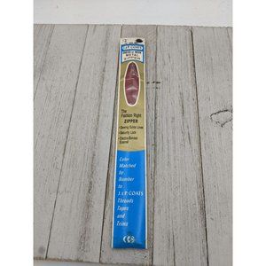 Vintage J&P Coats Dress or Neck Metal Zipper 12" Brick Rust 184 Red